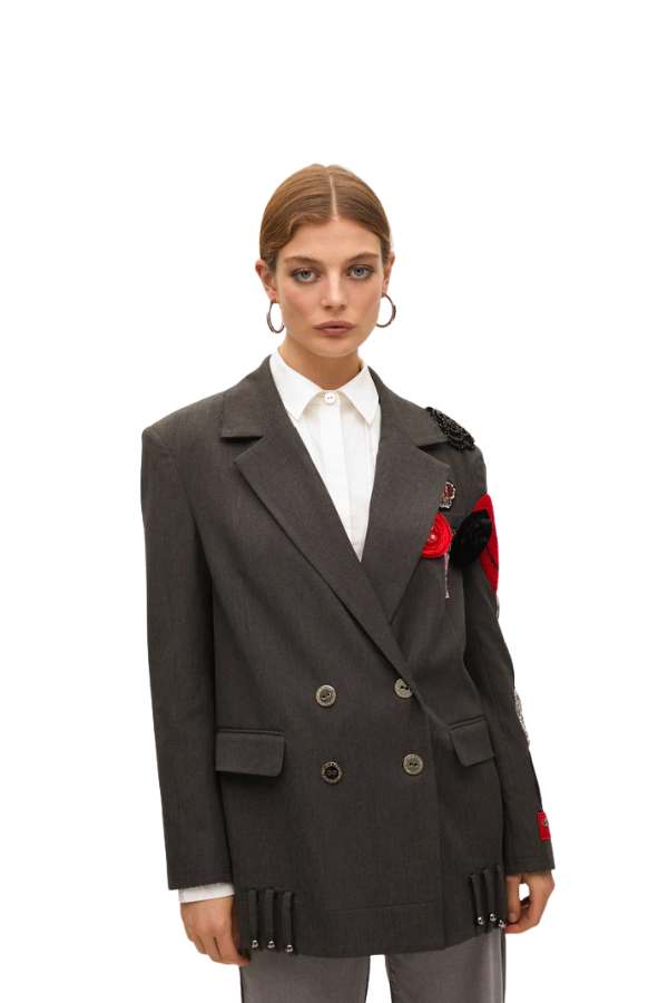 Blazer americana oversize parches