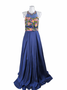 Vestido Estampado Azul