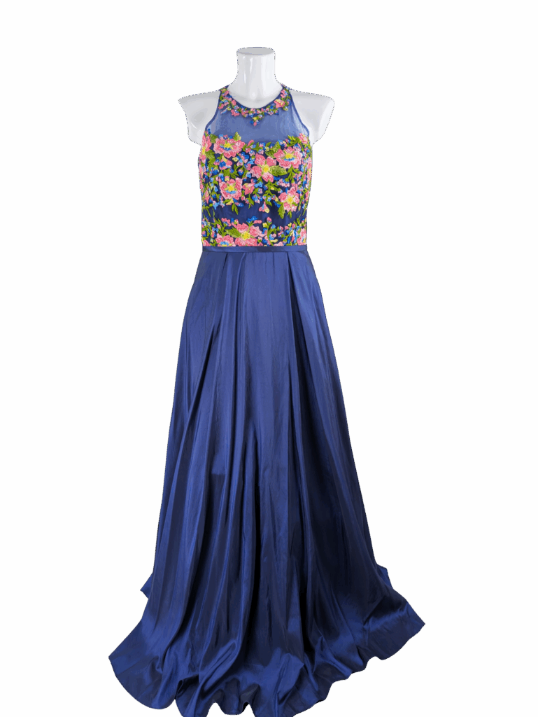 Vestido Estampado Azul