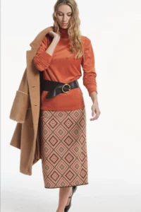 Falda Arden Jacquard Punto Geometrico