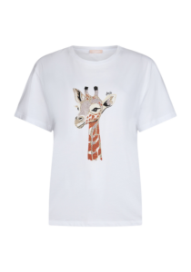 Camiseta bianco giraffe