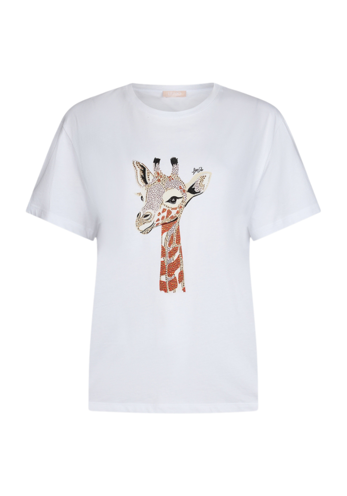 Camiseta bianco giraffe